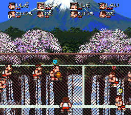 Kunio-kun no Dodge Ball dayo Zenin Shuugou! (Japan) In game screenshot